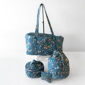 Vera Bradley Animal Kingdom Vintage 4pc Travel Set Duffel Cosmetic Ditty 90s
